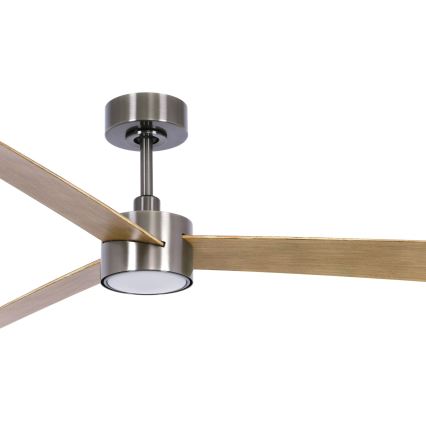 Lucci air 21610449 - Ventoinha de teto LED com regulação CLIMATE 1xGX53/12W/230V castanho/cromado brilhante + comando