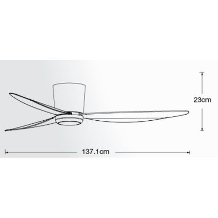 Lucci air 21610749 - Ventilador de teto LED dimmerizável ARRAY 1xGX53/12W/230V preto + comando à distância