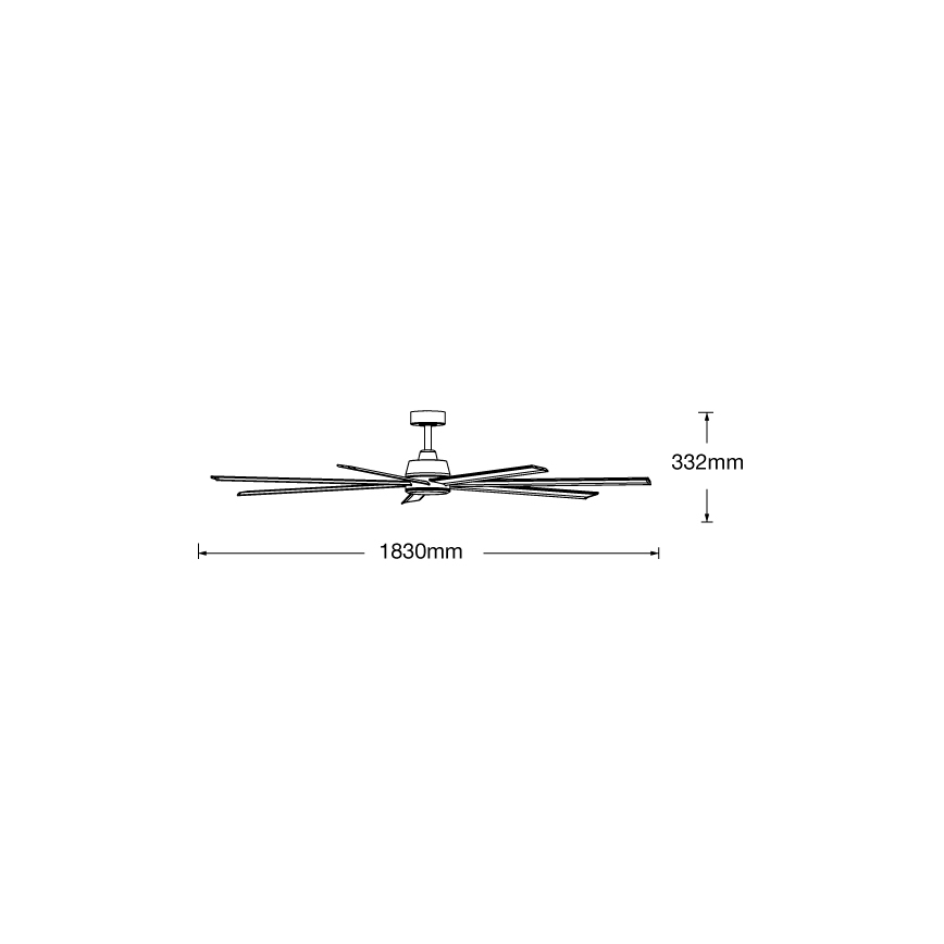 Lucci air 21610849 - Ventilador de teto ATLANTA 1xGX53/12W/230V branco + controlo remoto