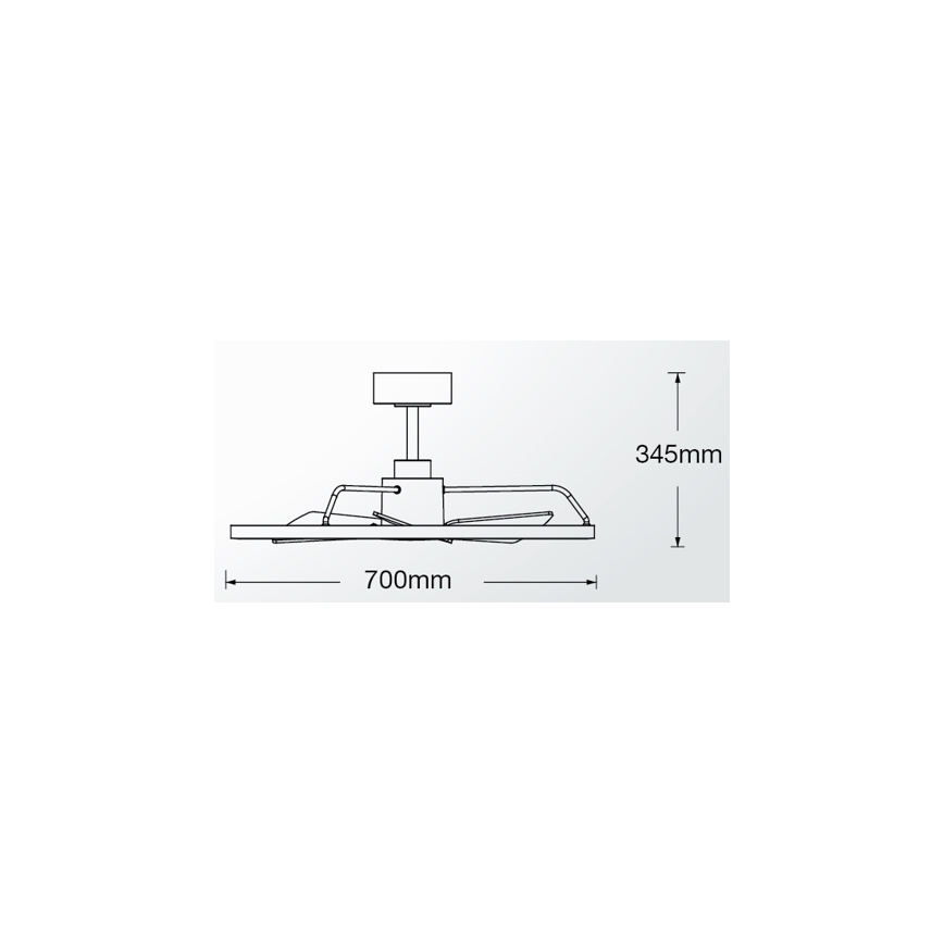 Lucci air 21611749 - Ventoinha de teto LED com regulação CESSNA LED/36W/230V 3000/4000/5000K cromado mate + comando