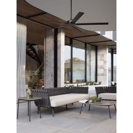 Lucci air 21616149 - Ventilador de teto MONZA IP55 preto + comando à distância