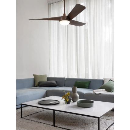 Lucci Air 21617249 - Ventilador de teto LED com dimmer OSPREY 1xGX53/12W/230V Ø 132 cm bronze + controlo remoto
