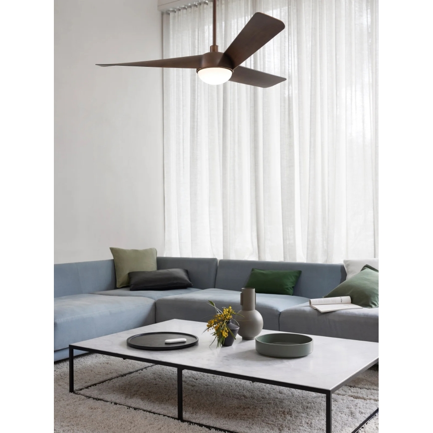 Lucci Air 21617249 - Ventilador de teto LED com dimmer OSPREY 1xGX53/12W/230V Ø 132 cm bronze + controlo remoto