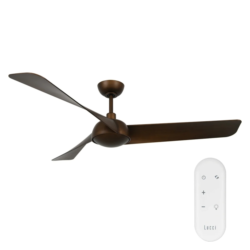 Lucci Air 21617249 - Ventilador de teto LED com dimmer OSPREY 1xGX53/12W/230V Ø 132 cm bronze + controlo remoto