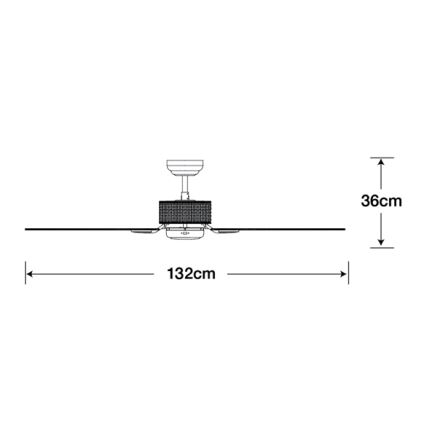 Lucci air 510297 - Ventilador de teto FIJIAN branco