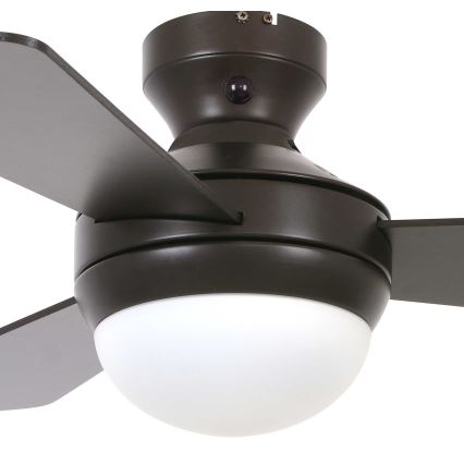 Lucci Air 512311 - Ventilador de teto AIRLIE HUGGER 2xE27/15W/230V madeira/castanho Ø 91 cm + controlo remoto