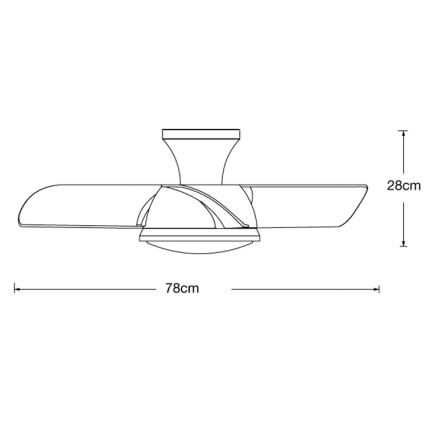 Lucci air 513071 - Ventilador de teto LED regulável SYROS LED/18W/230V 3000/4000/6000K branco + comando