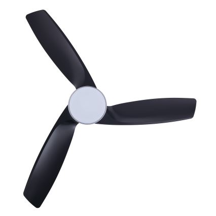 Lucci air 513072 - Ventilador de teto LED dimerizável BRONX LED/18W/230V 3000/4000/6000K preto/cromado brilhante Ø 132 cm + controlo remoto