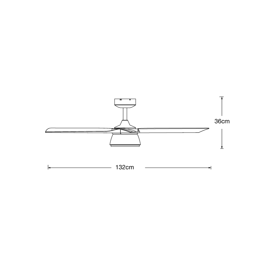 Lucci air 513072 - Ventilador de teto LED dimerizável BRONX LED/18W/230V 3000/4000/6000K preto/cromado brilhante Ø 132 cm + controlo remoto