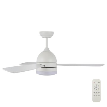 Lucci air 513075 - Ventilador de teto LED VECTOR LED/25W/230V 3000/4200/6500K branco + controlo remoto