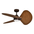 Lucci Air 51325649 - Ventilador de teto LED regulável SABLE 1xGX53/12W/230V 3000/4000/5000K Ø 91,5 cm castanho + controlo remoto