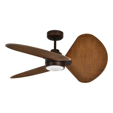 Lucci Air 51325649 - Ventilador de teto LED regulável SABLE 1xGX53/12W/230V 3000/4000/5000K Ø 91,5 cm castanho + controlo remoto