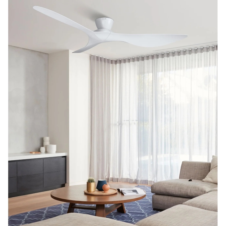 Lucci Air 514030 - Ventilador de tecto KOTARA, diâmetro 137 cm, branco + comando à distância
