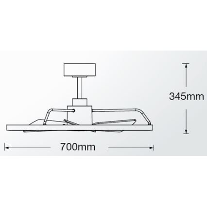 Lucci Air 516124 - Ventoinha de teto LED com regulação CESSNA LED/36W/230V 3000/4000/5000K preto + comando