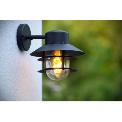 Lucide 11874/01/30 - Luz de parede de exterior ZICO 1xE27/60W/230V IP44