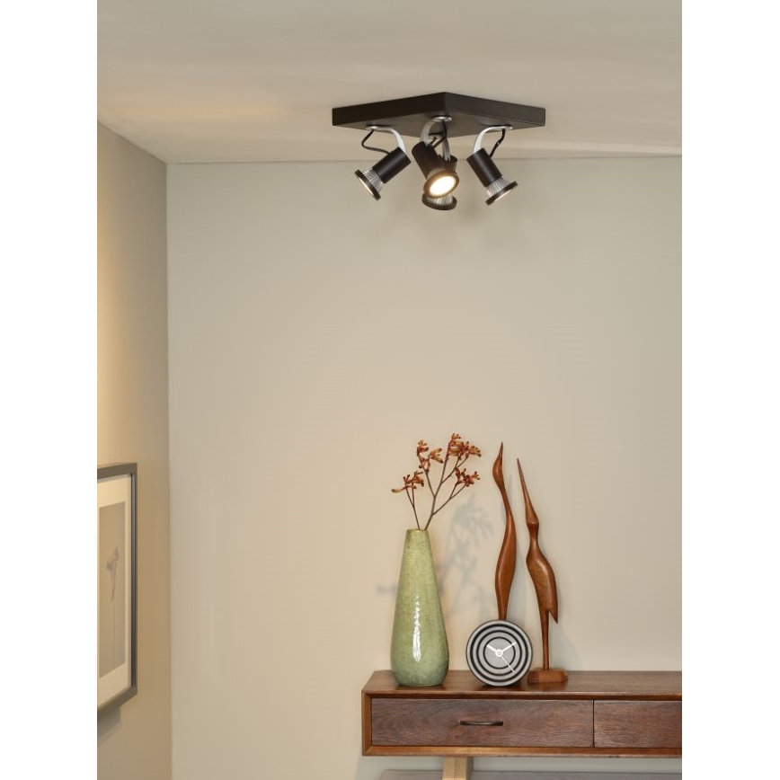 Lucide 23956/20/30 - Foco LED XANTRA 4xGU10/5W/230V preto antigo