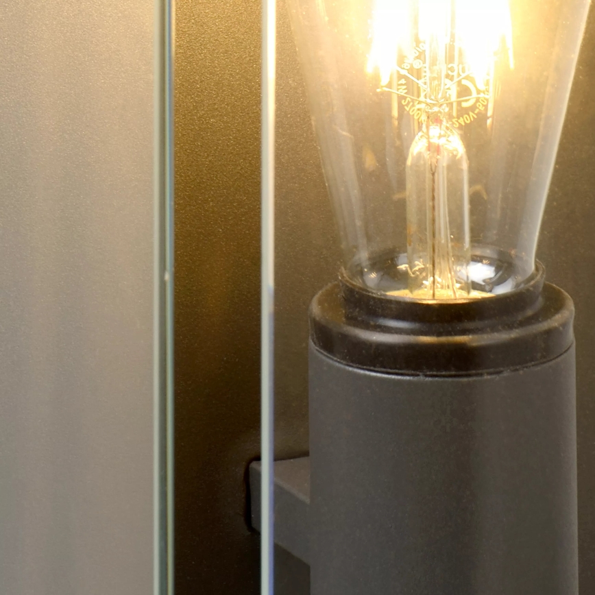Lucide 27883/01/30 - Luz de parede de exterior CLAIRE 1xE27/15W/230V IP54