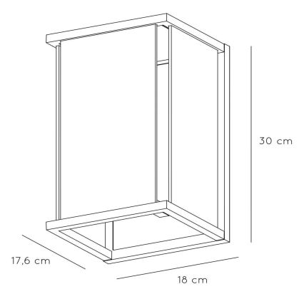 Lucide 27883/01/30 - Luz de parede de exterior CLAIRE 1xE27/15W/230V IP54