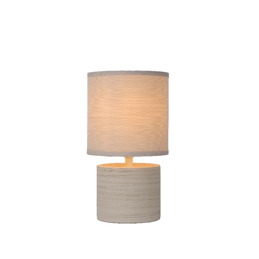 Lucide 47502/81/38 - Candeeiro de mesa GREASBY 1xE14/40W/230V creme