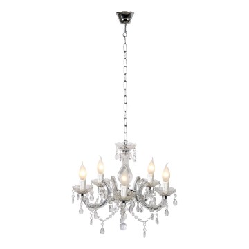 Lucide 78351/05/60 - Candelabro numa corrente ARABESQUE 5xE14/40W/230V transparente