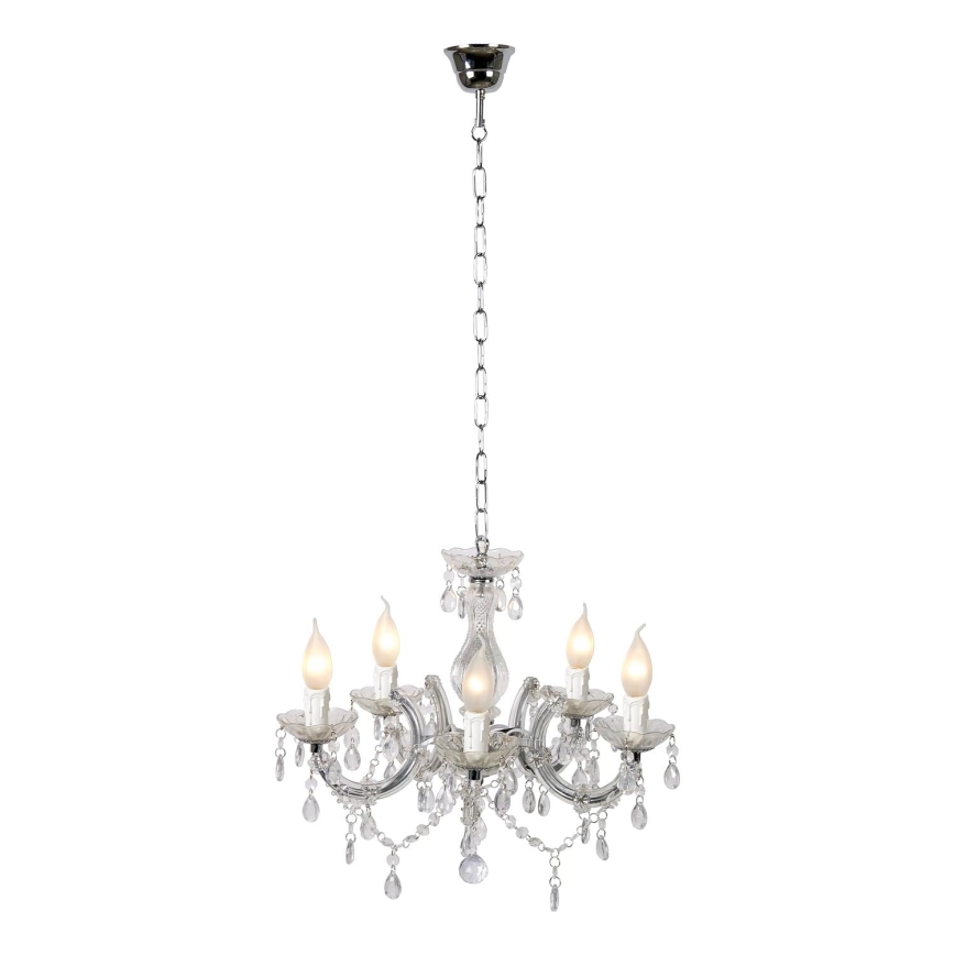 Lucide 78351/05/60 - Candelabro numa corrente ARABESQUE 5xE14/40W/230V transparente