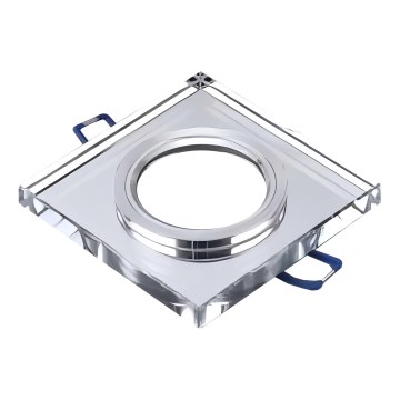 Luminária de embutir 1xGU10/MR16/10W/230V 9x9 cm cromado brilhante