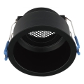 Luminária de embutir GU10 diâmetro 9 cm preta