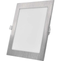Luminária de embutir LED NEXXO LED/18W/230V 3000/3500/4000K prata 22,5x22,5 cm