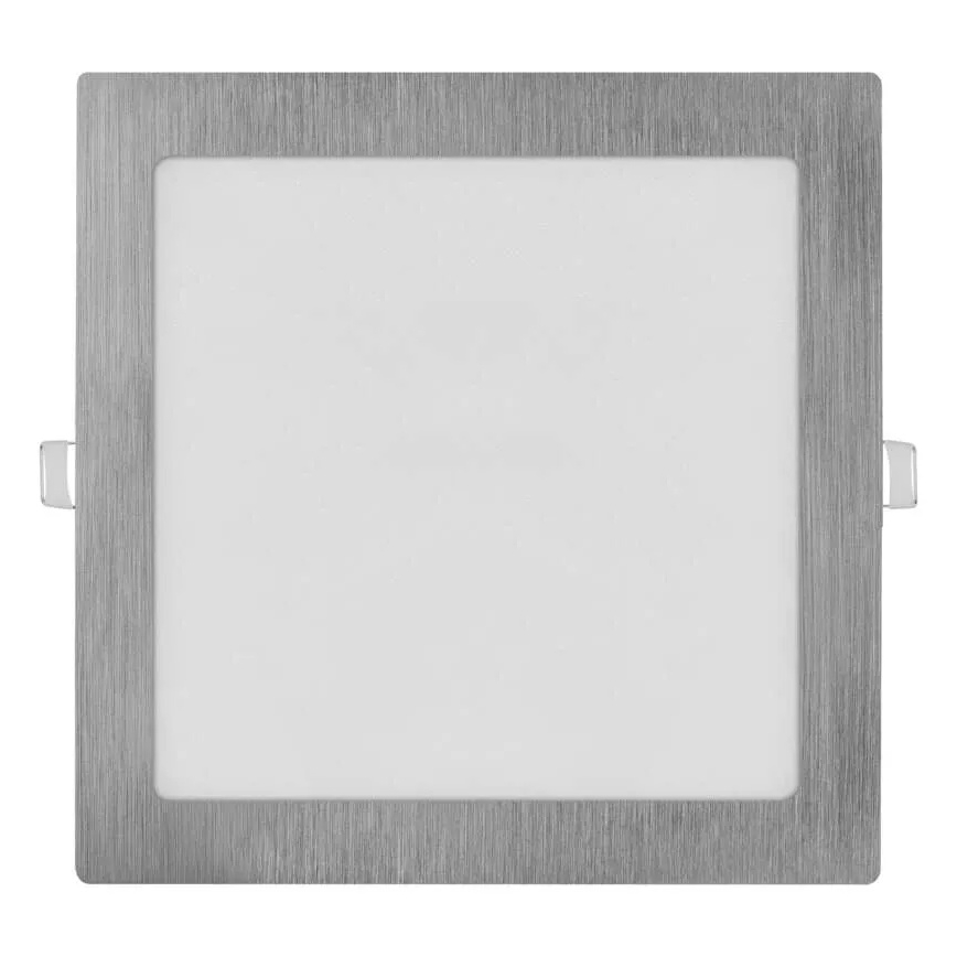 Luminária de embutir LED NEXXO LED/18W/230V 3000/3500/4000K prata 22,5x22,5 cm