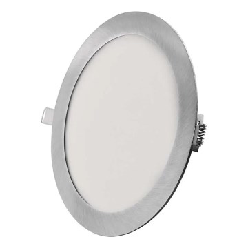Luminária de embutir LED NEXXO LED/18W/230V 3000/3500/4000K prateada Ø 22,5 cm