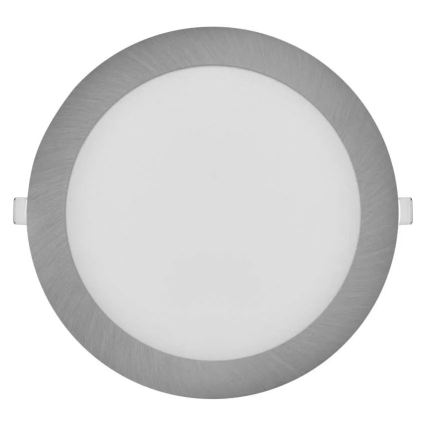 Luminária de embutir LED NEXXO LED/18W/230V 3000/3500/4000K prateada Ø 22,5 cm