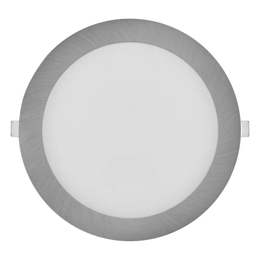 Luminária de embutir LED NEXXO LED/18W/230V 3000/3500/4000K prateada Ø 22,5 cm