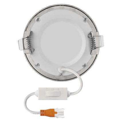 Luminária de embutir LED NEXXO LED/7W/230V 3000/3500/4000K prateada, diâmetro 12 cm