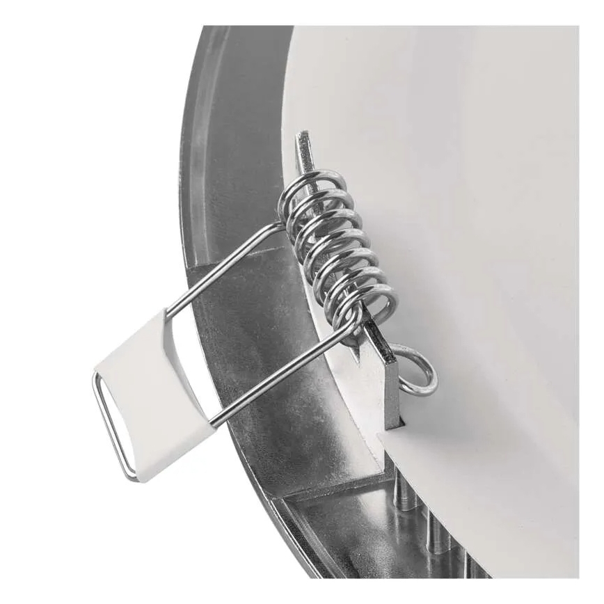 Luminária de embutir LED NEXXO LED/7W/230V 3000/3500/4000K prateada, diâmetro 12 cm