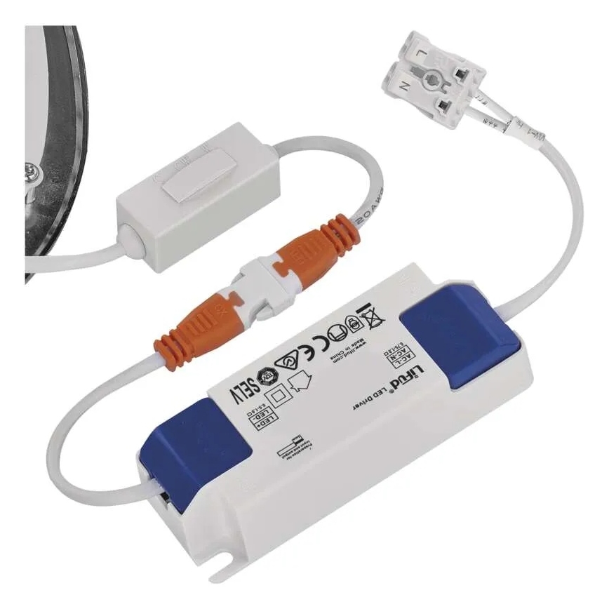 Luminária de embutir LED NEXXO LED/7W/230V 3000/3500/4000K prateada, diâmetro 12 cm