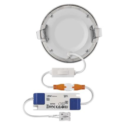Luminária de embutir LED NEXXO LED/7W/230V 3000/3500/4000K prateada, diâmetro 12 cm