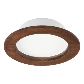 Luminária de embutir LED WOODY SPOT LED/12,5W/230V 3000K cerejeira Ø 16 cm