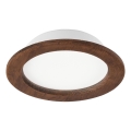 Luminária de embutir LED WOODY SPOT LED/16,5W/230V 4000K cerejeira Ø 18,5 cm