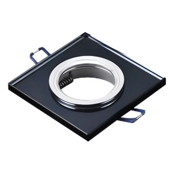 Luminária de embutir para teto 1xGU10/MR16/10W/230V 9x9 cm preta