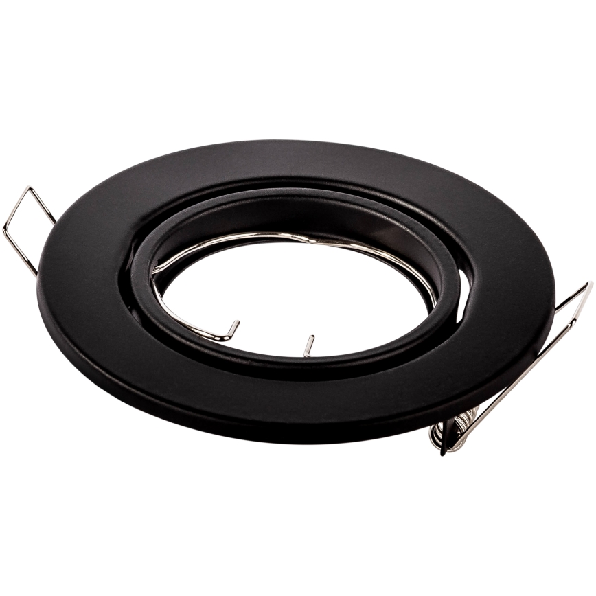 Luminária de embutir para teto 1xGU10/MR16/10W/230V, diâmetro 9 cm, preta
