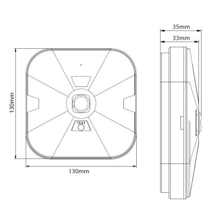 Luminária de emergência LED GATRION LED/1W/230V 6000K 1500 mAh IP54 branca