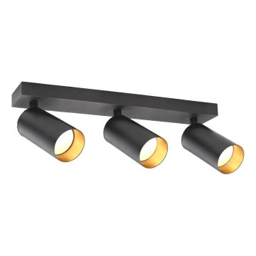 Luminária de focos FILO 3xGU10/30W/230V preto/dourado