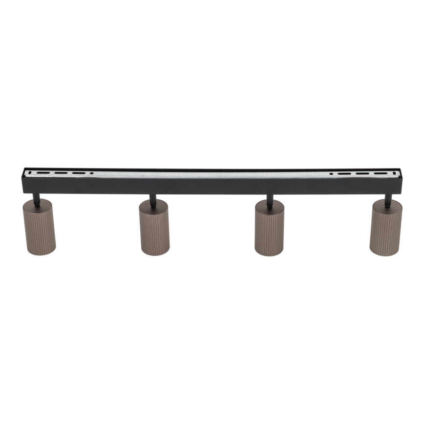 Luminária de focos TUNE 4xGU10/10W/230V preto/castanho