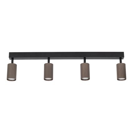 Luminária de focos TUNE 4xGU10/10W/230V preto/castanho
