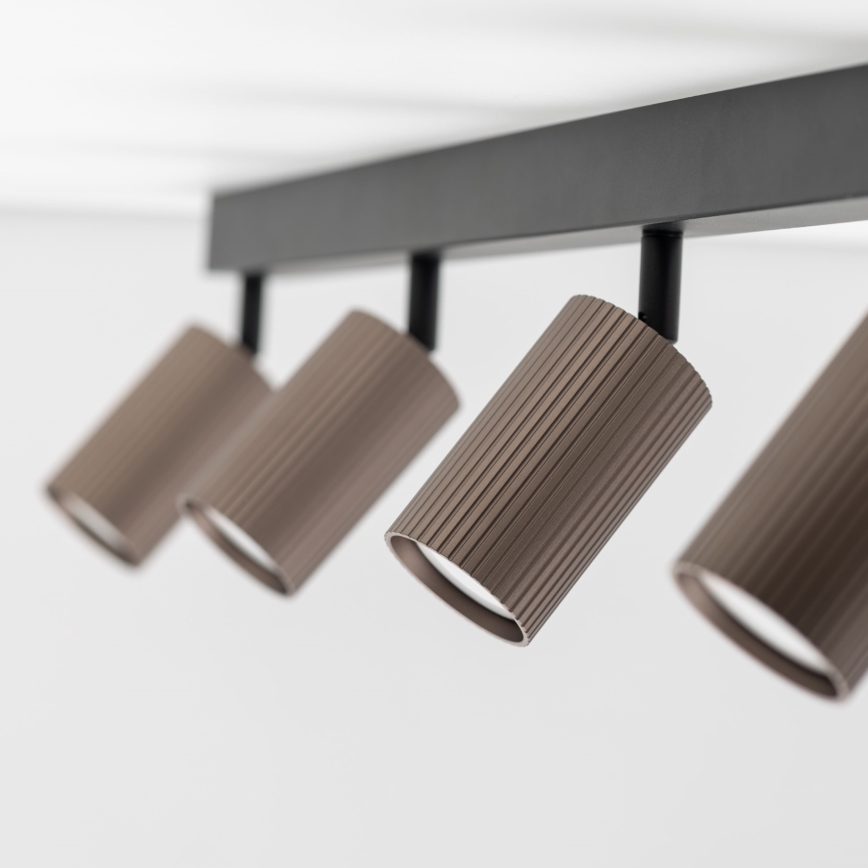 Luminária de focos TUNE 4xGU10/10W/230V preto/castanho