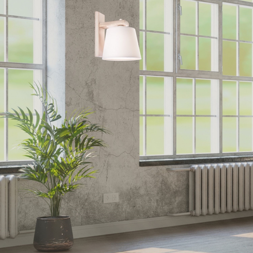 Luminária de parede 1xE27/60W/230V carvalho