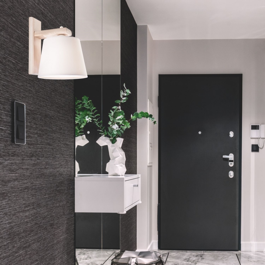 Luminária de parede 1xE27/60W/230V carvalho