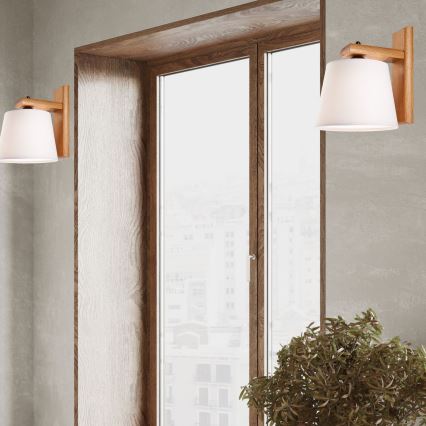 Luminária de parede 1xE27/60W/230V carvalho