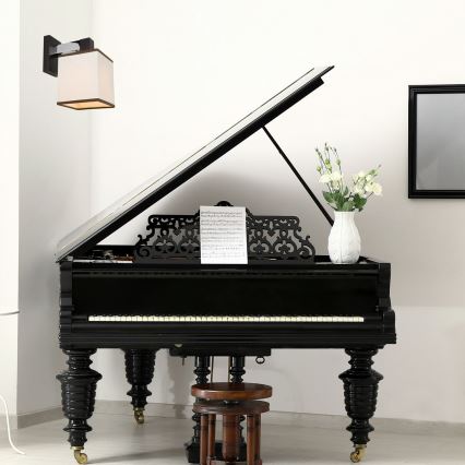 Luminária de parede AMELIA 1xE27/60W/230V faia