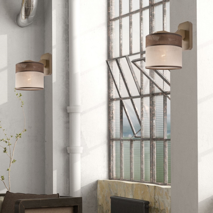 Luminária de parede ANDREA 1xE27/60W/230V faia